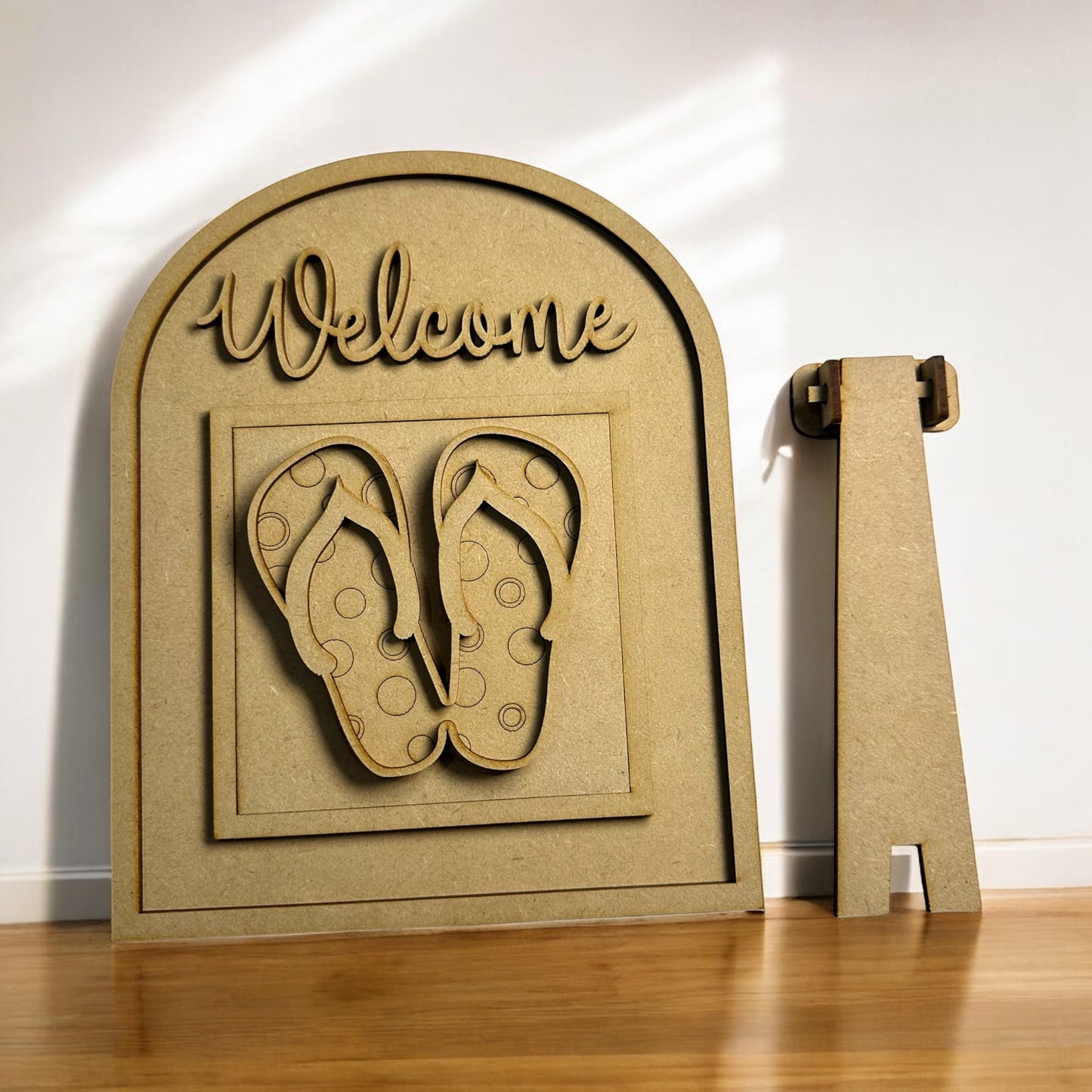 DIY Arch Frame For Ladder Insert Signs