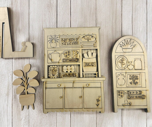 DIY Cottagecore Mini Hutch