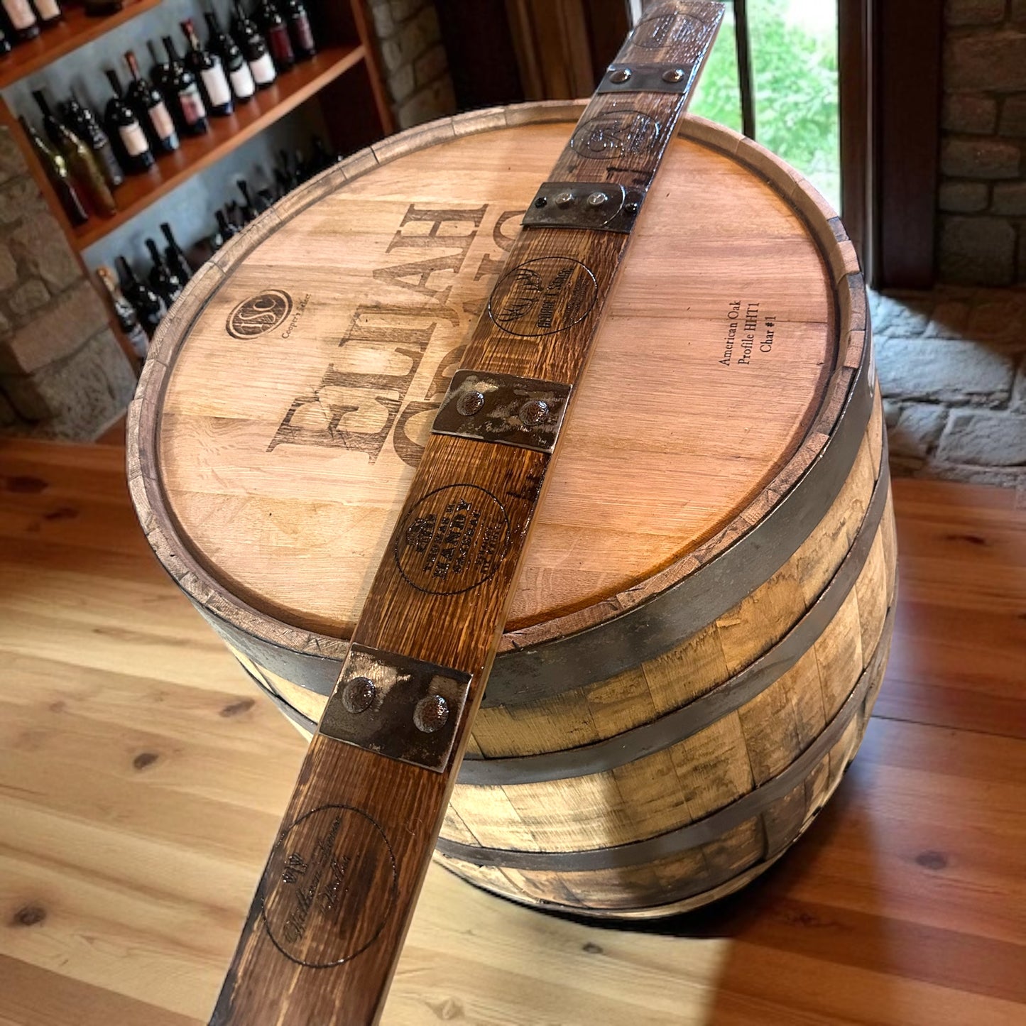 Engraved Whiskey Barrel Staves