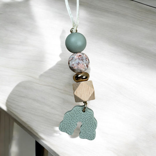 Boho Rainbow Silicone Beaded Car Charm