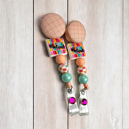 Medical Assistant Fabric Covered Badge Reel
