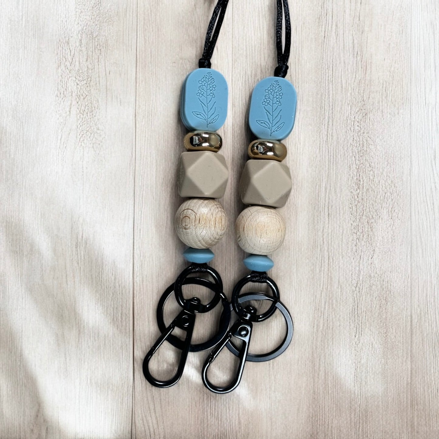 Embossed Mustard Seed Design Lanyard