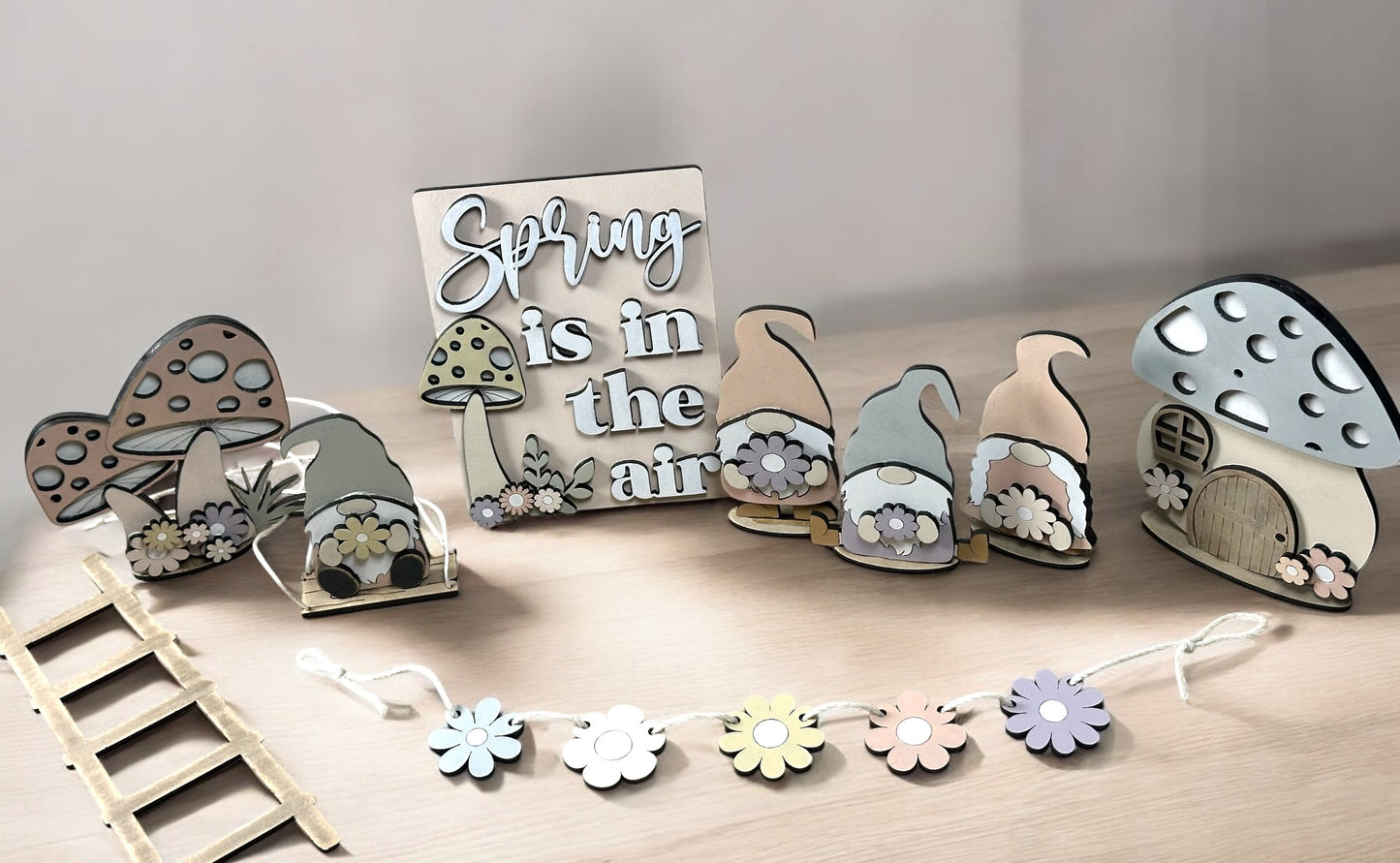 Whimsical Gnomes Tiered Tray Signs