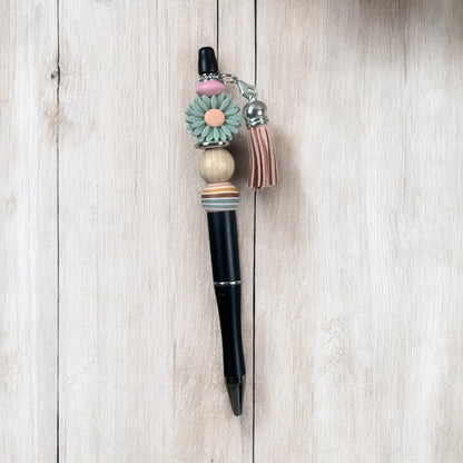 Boho Daisy Beaded Pen