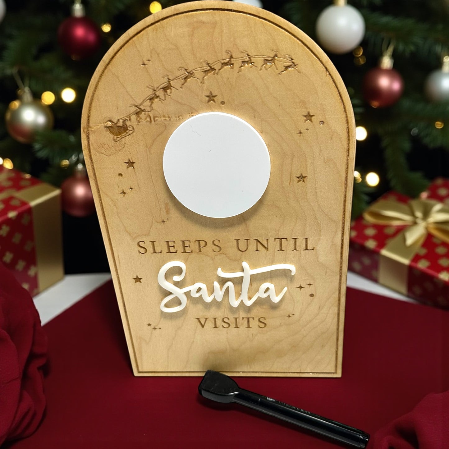 Countdown To Santa Dry Erase Sign