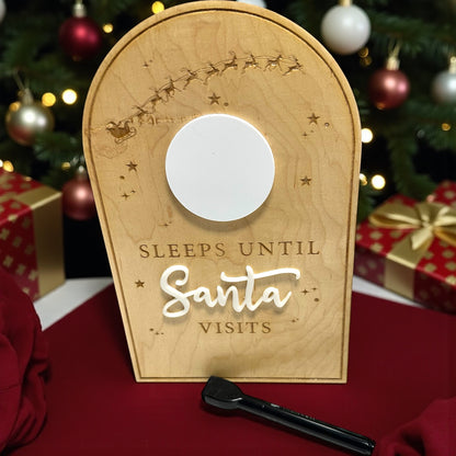 Countdown To Santa Dry Erase Sign