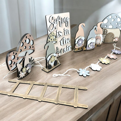 Whimsical Gnomes Tiered Tray Signs