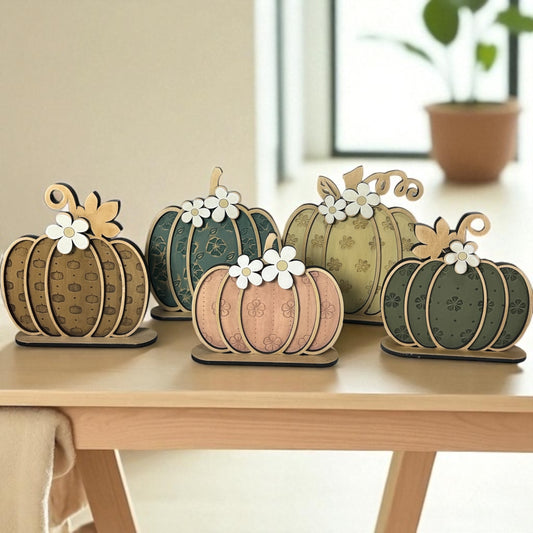 Stacked Floral Pumpkins