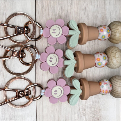 Happy Flower Keychain