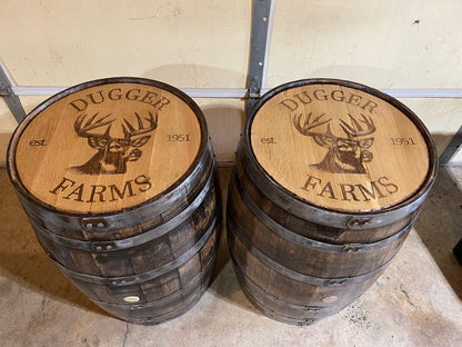 Custom Bourbon Whiskey Barrel Lid With Ring