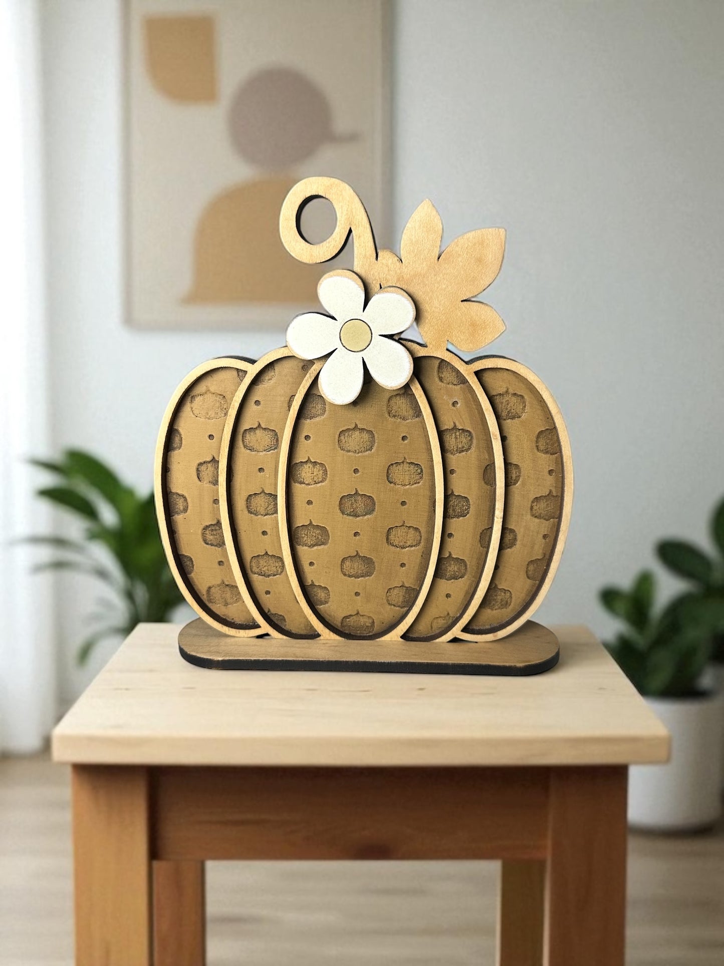 Stacked Floral Pumpkins