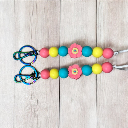 Coral Poppy Keychain