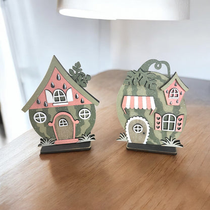 Mini Village Watermelon Houses