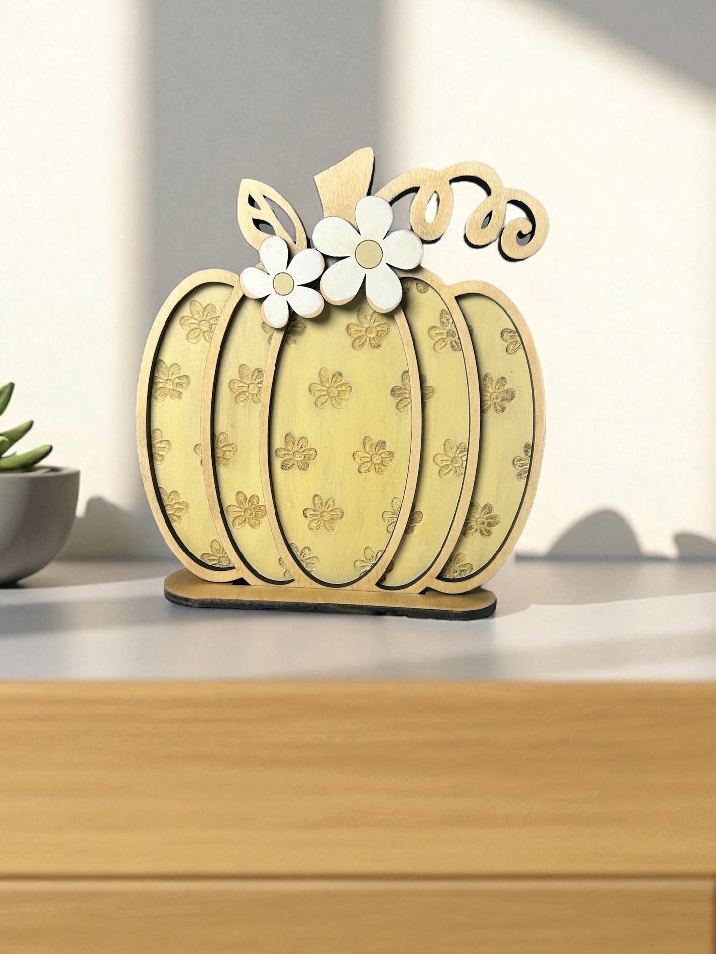 Stacked Floral Pumpkins
