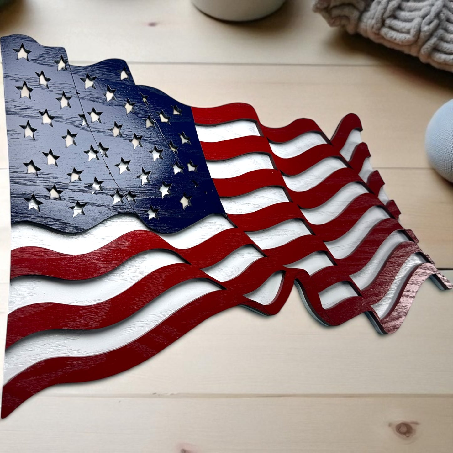 American Flag Door Sign