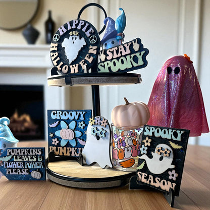 Groovy Halloween Tiered Tray