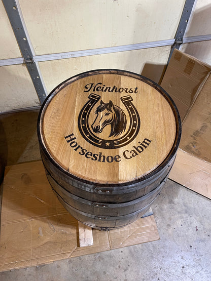 Custom Whole Whiskey Barrel