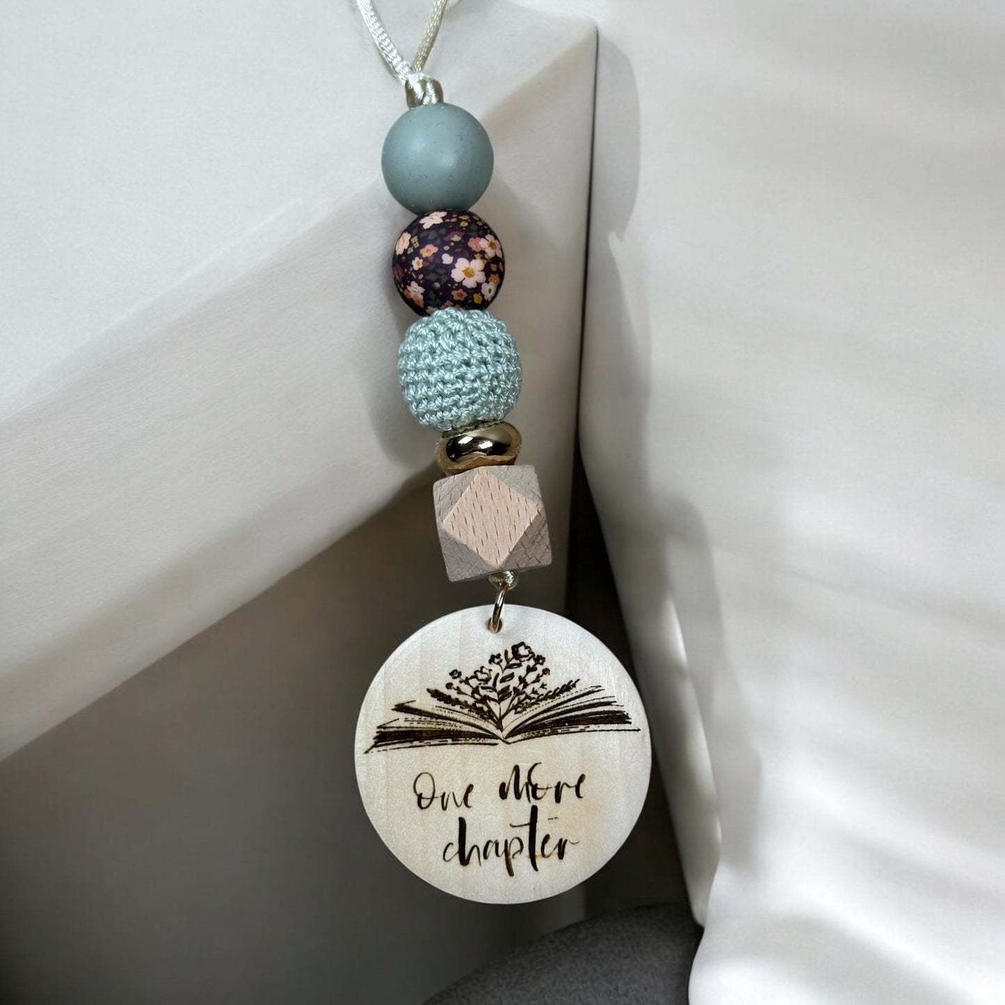 Just One More Chapter Car Charm