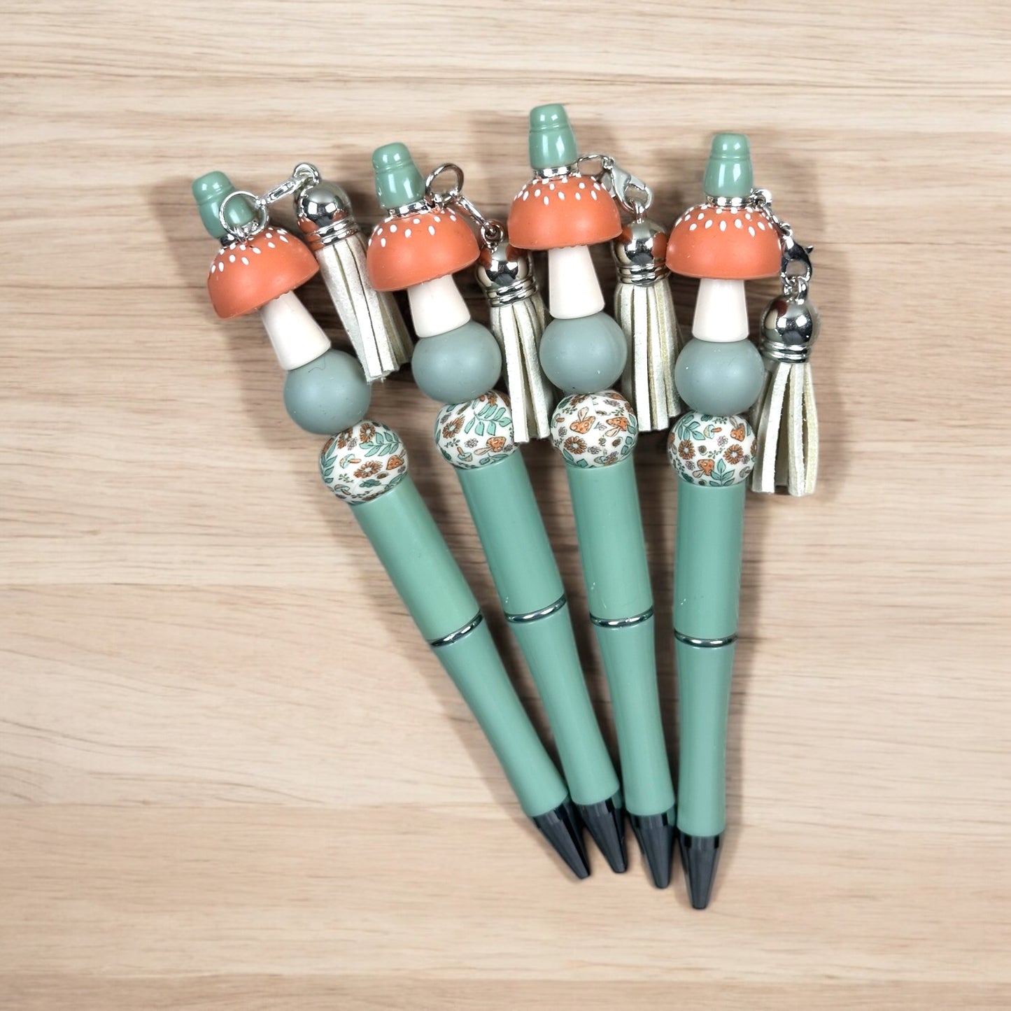 Boho Mushroom Beaded Pen
