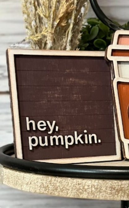 All The Pumpkin Tiered Tray