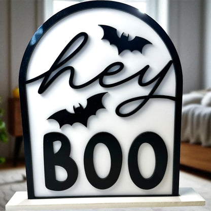 Hey Boo Acrylic Arch Sign