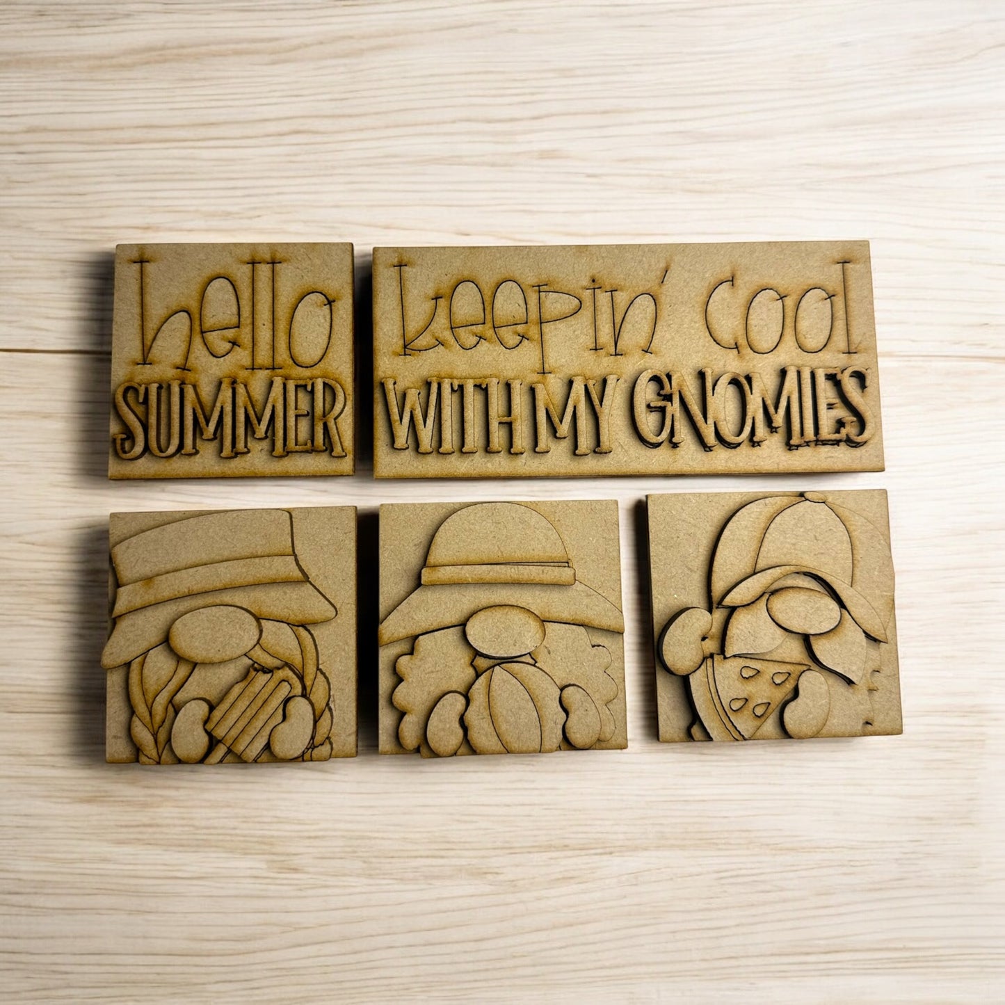 DIY Summer Gnomes mini Ladder Inserts