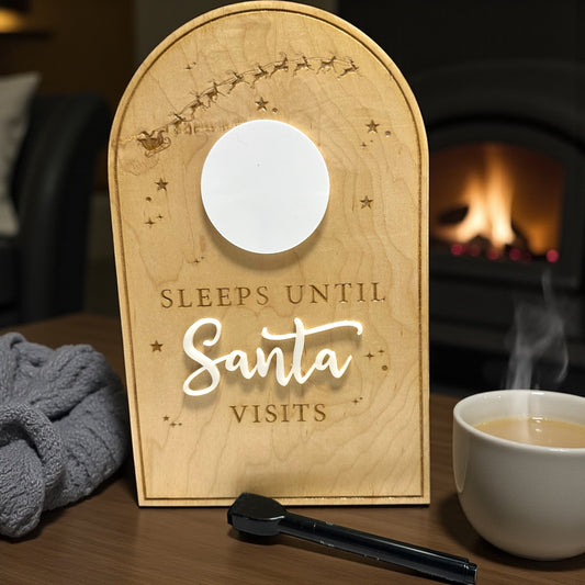 Countdown To Santa Dry Erase Sign