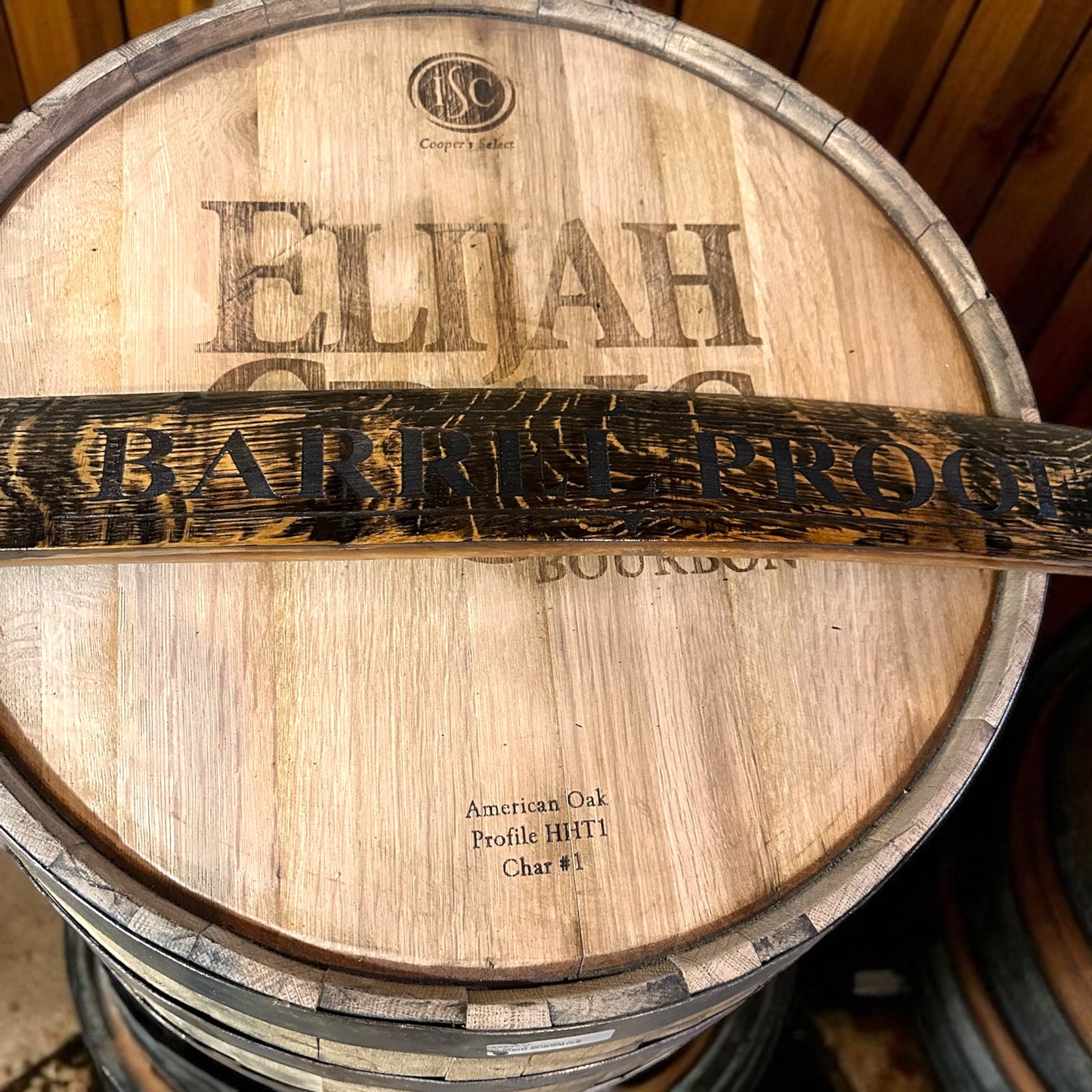 Engraved Whiskey Barrel Staves