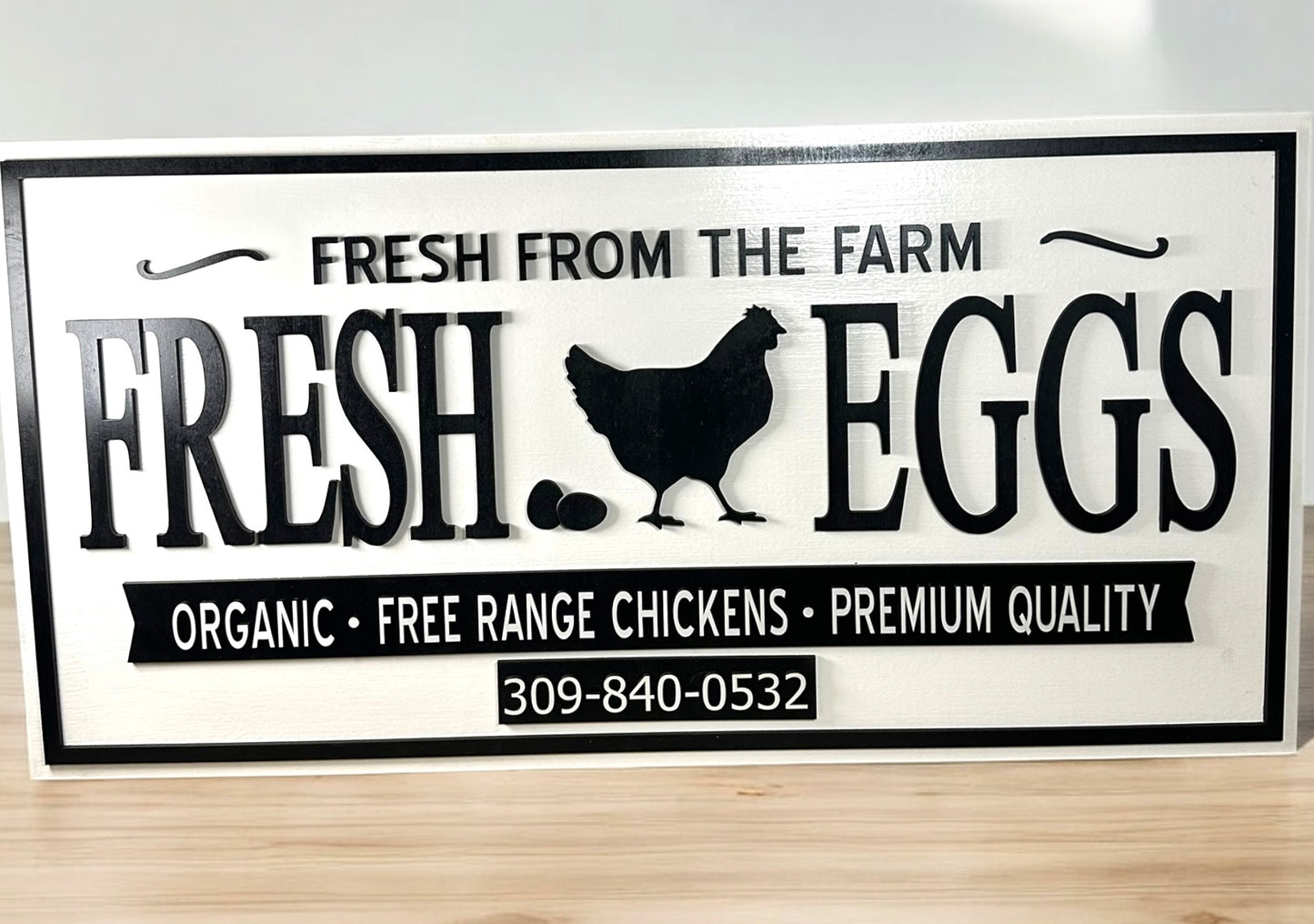 Farm Fresh Eggs Sign 24” x 48”