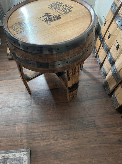 Authentic Whiskey Barrel Side Table