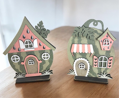Mini Village Watermelon Houses