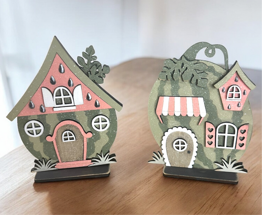 Mini Village Watermelon Houses