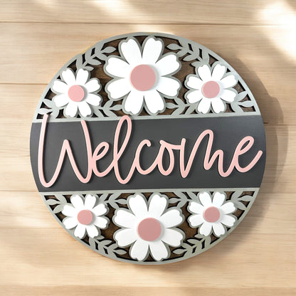Welcome Daisy Door Hanger