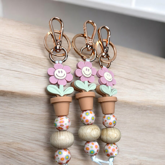 Happy Flower Keychain