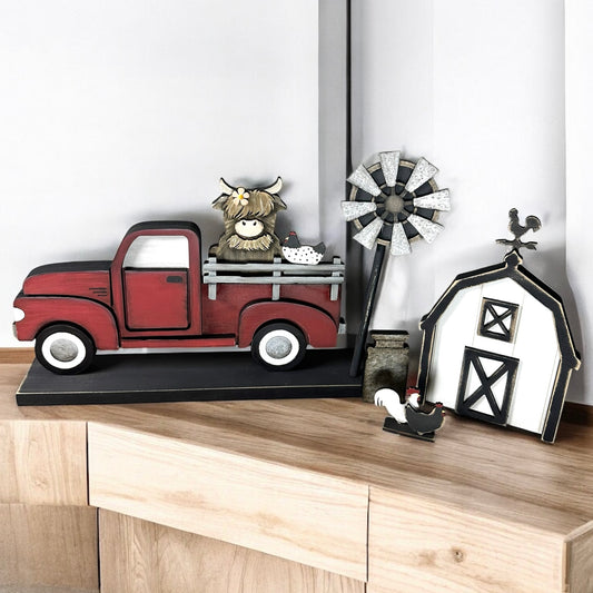 Highland Cow Set For Interchangeable 3D Truck