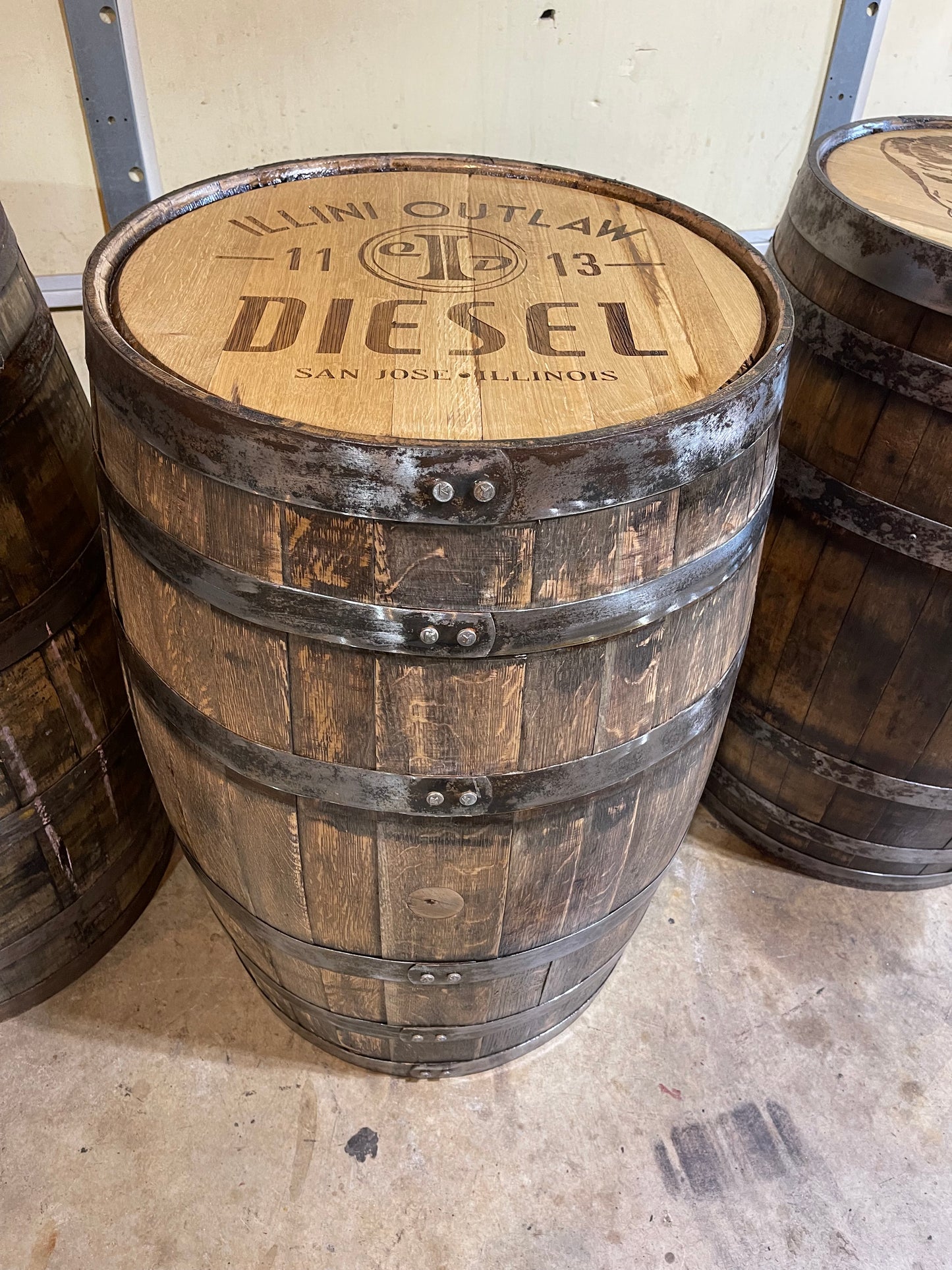 Custom Whole Whiskey Barrel
