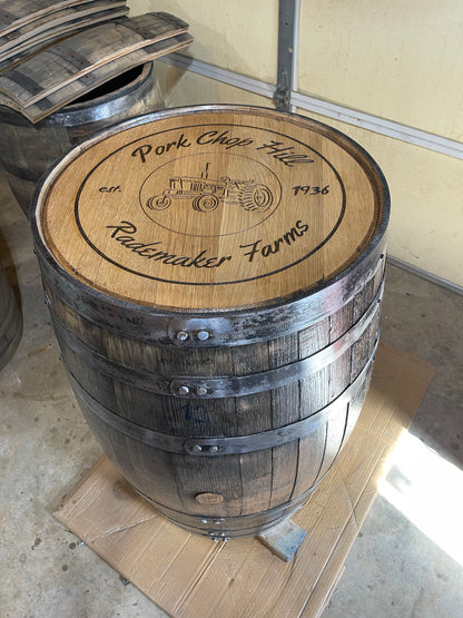 Custom Whole Whiskey Barrel