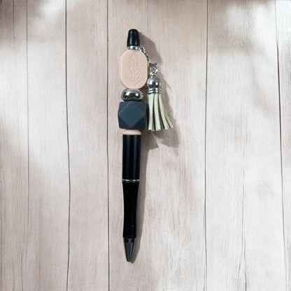 Floral Embossed Beaded Pen