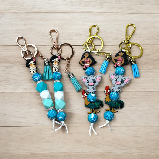 Island Girl And Gang Keychain
