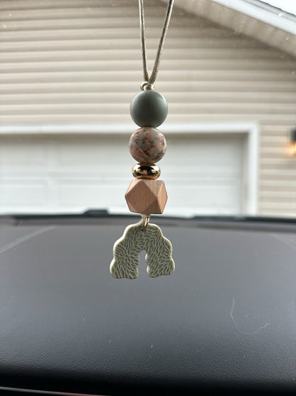 Boho Rainbow Silicone Beaded Car Charm