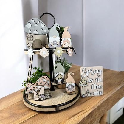 Whimsical Gnomes Tiered Tray Signs