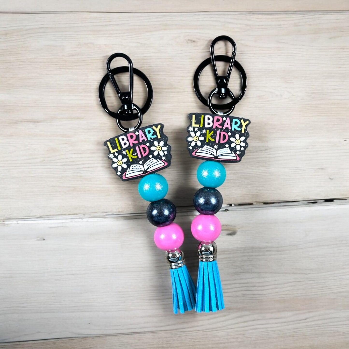 Library Kid Keychain