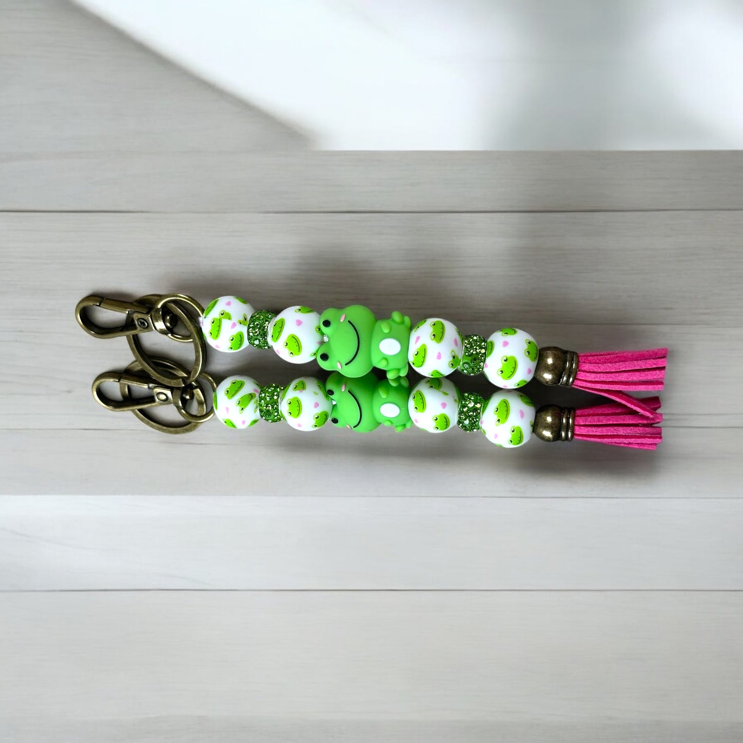 Frog Beaded Keychain