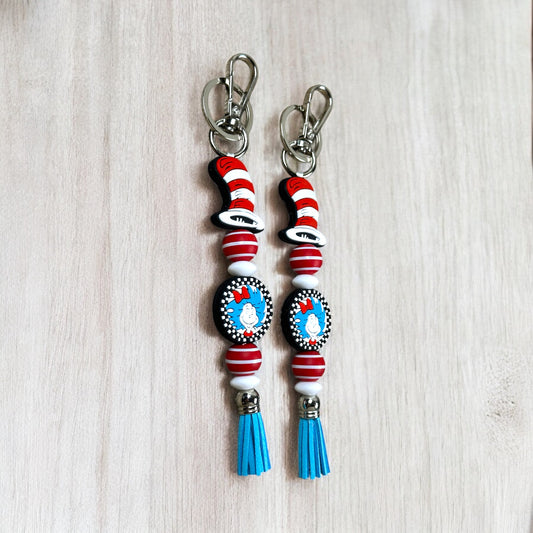 Cats Hat And Thing Keychain