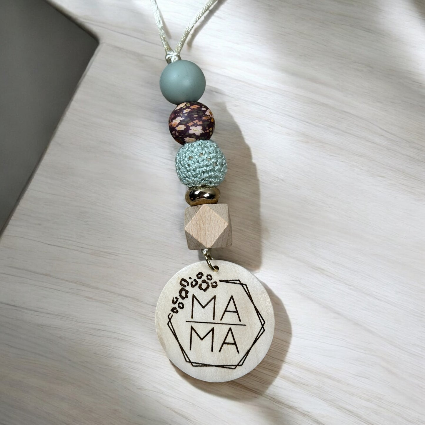 Mama Boho Beaded Car Charm