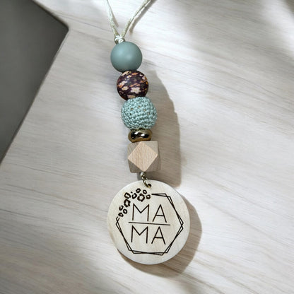 Mama Boho Beaded Car Charm