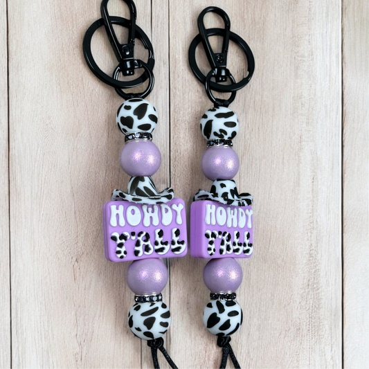 Howdy Y’All Beaded Keychain