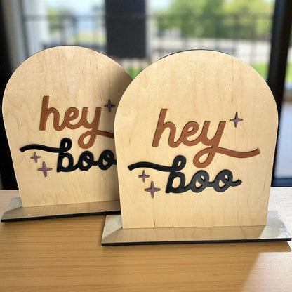 Hey Boo Halloween Sign