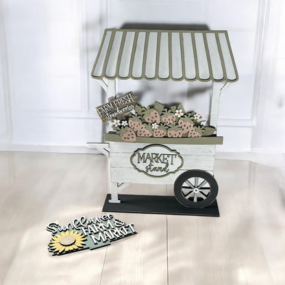 Market Stand Base For Interchangeable Flower Basket Inserts