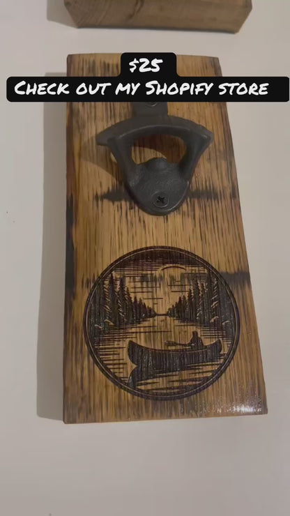 Bourbon Barrel Stave Bottle Opener